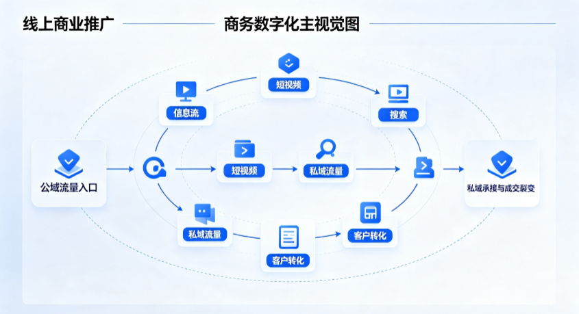 桐柏县线上商业推广怎么做？全域流量闭环搭建与低成本转化实战指南
